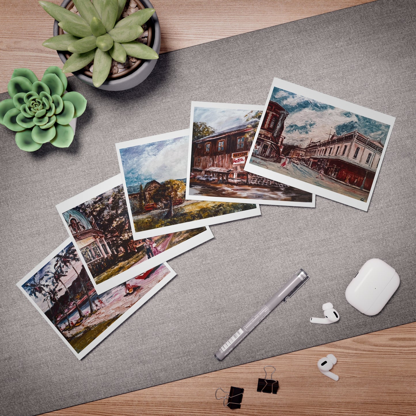 Journey Through Old Hawaii – Greeting Cards Featuring Nature, Historic Buildings & Coastal Beauty of Oʻahu – 5-Pack