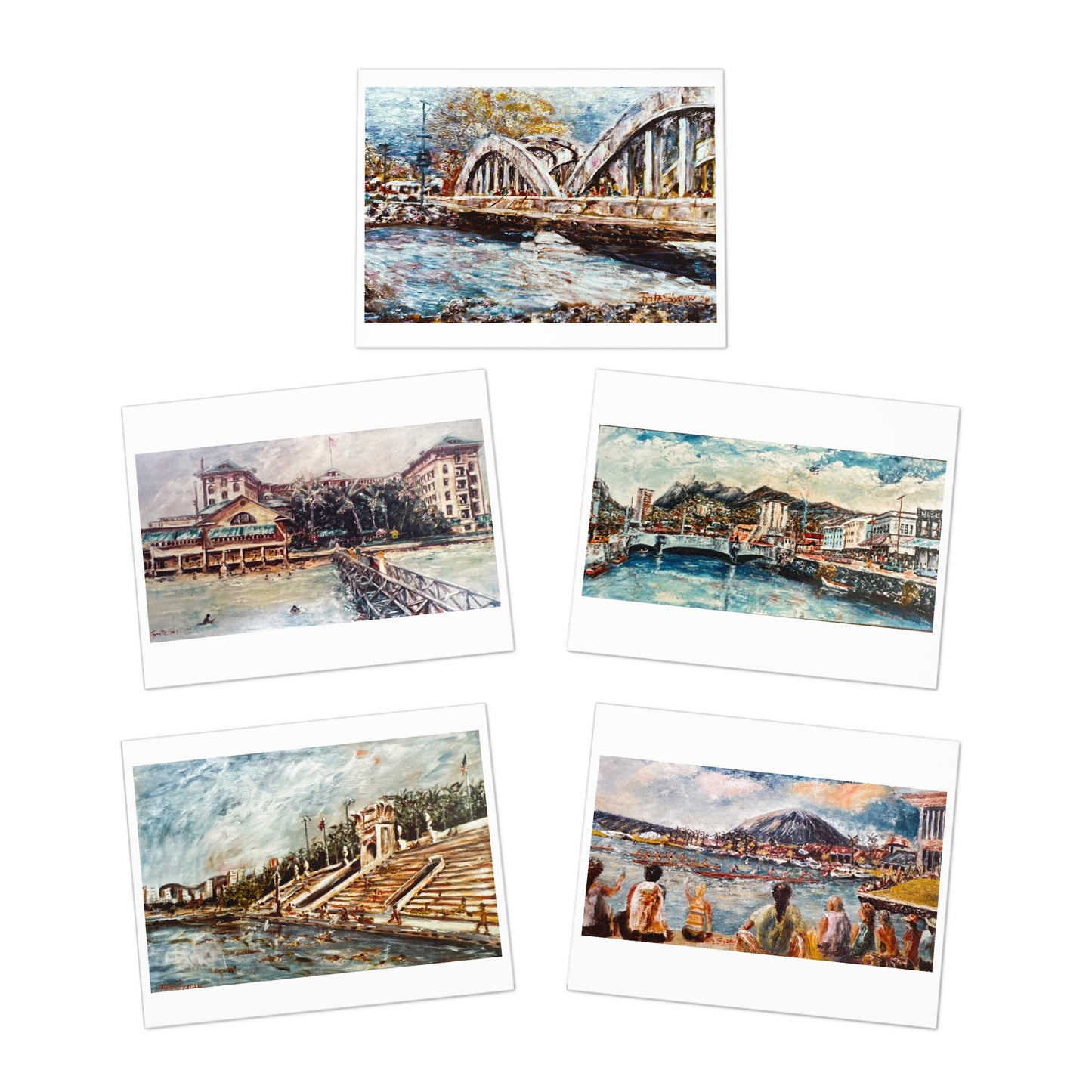 Journey Along Oʻahu’s Coastlines & Crossings, Multi-Design Cards - 5-Pack