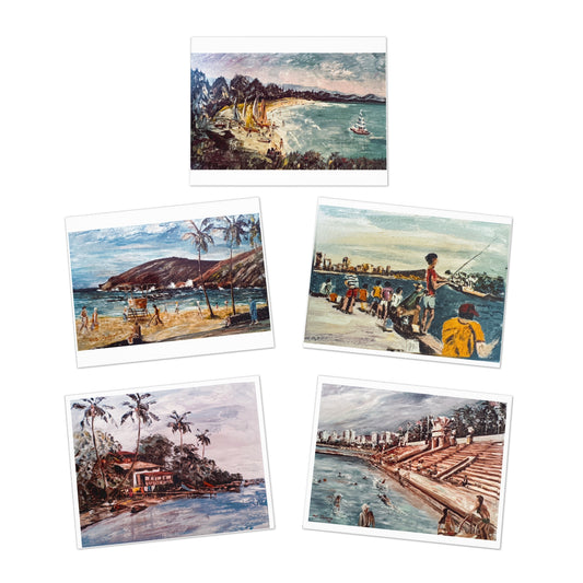 Breathe in the Ocean Breeze with Multi-Design Greeting Cards Featuring Hawaii’s Shores & Beaches – 5-Pack